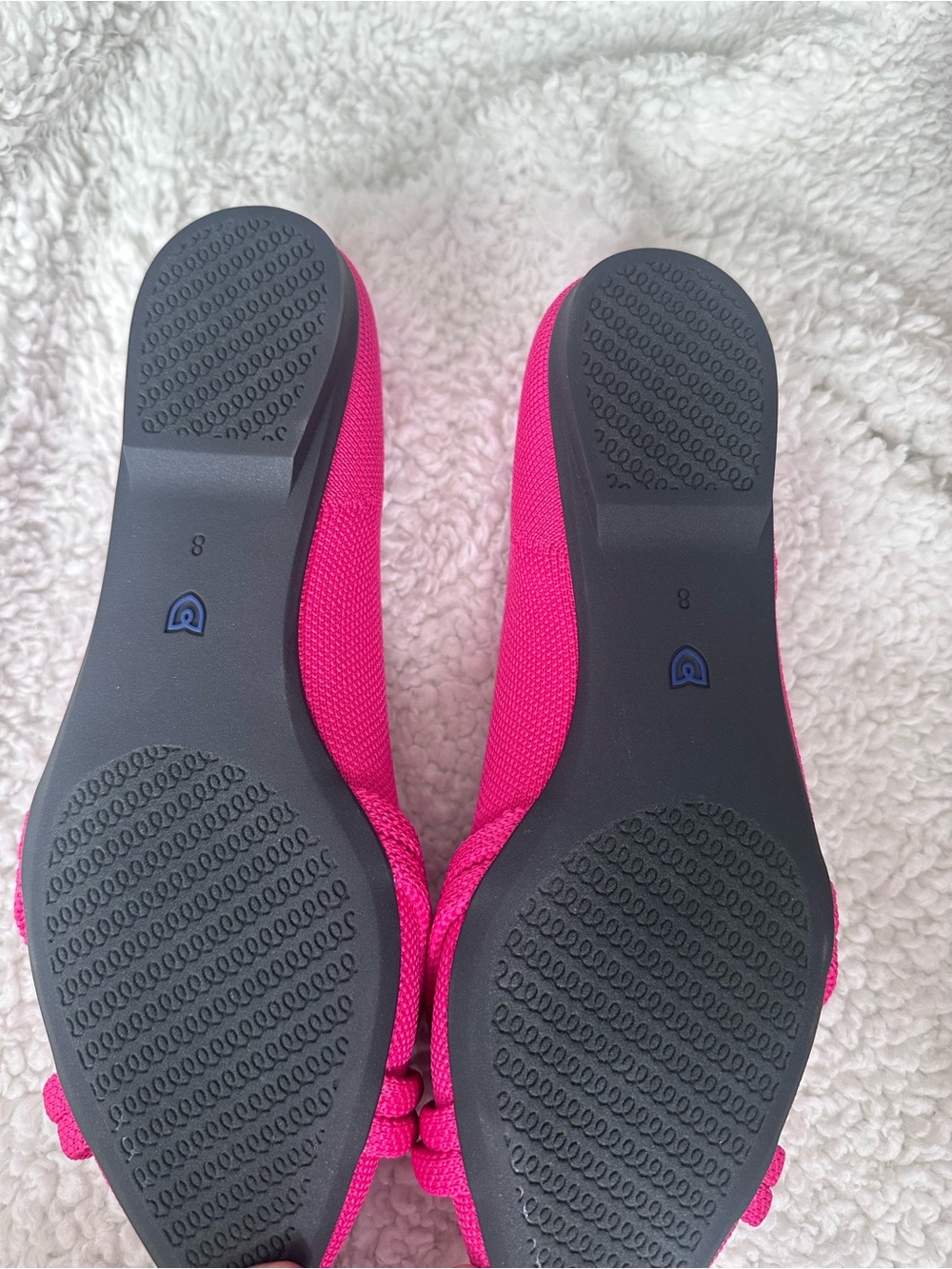 Rothy's Hot Pink Pointed-Toe Knot Flats - Picture 5 of 10